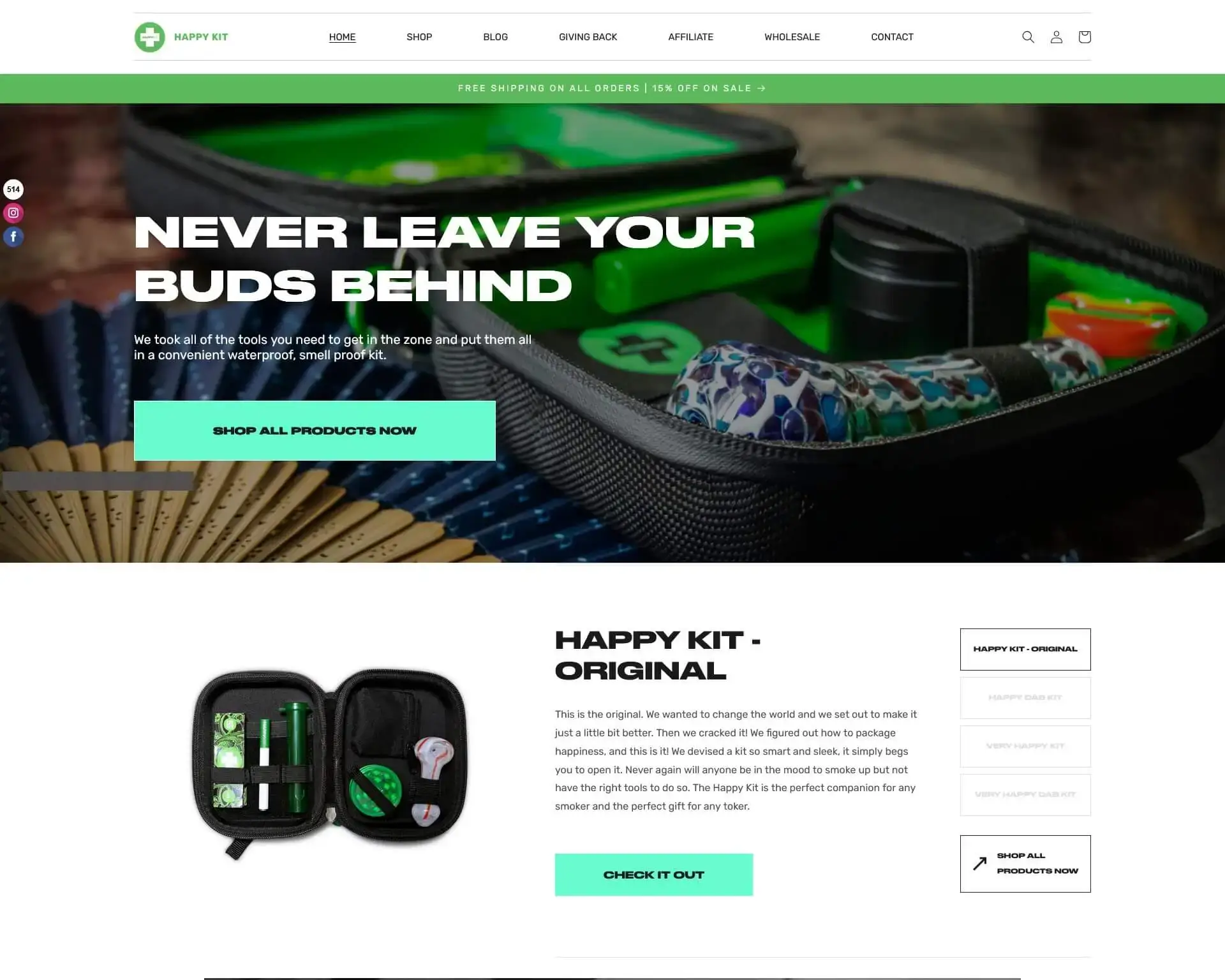 Shopify development for Cannabis/Weed Storage product