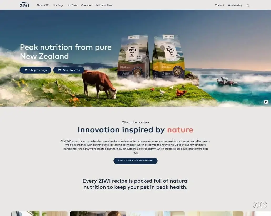 Shopify development for a pet food store